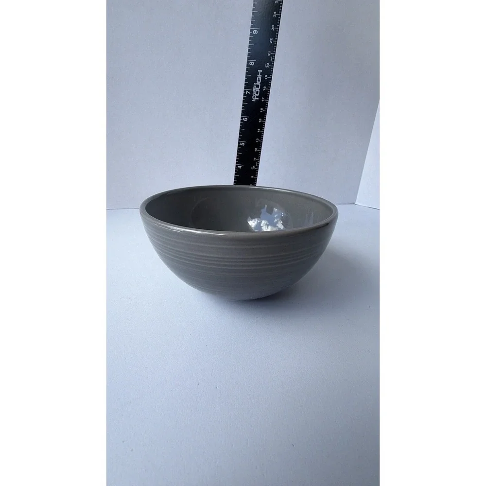 Pottery Barn Joshua Gray Cereal Soup Bowl Portugal Stoneware Discontinued